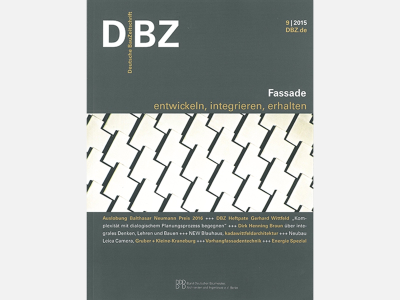 DBZ 09 2015 - FAT LAB | Forschung Architektur Technik